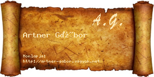Artner Gábor névjegykártya
