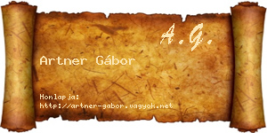 Artner Gábor névjegykártya