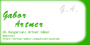 gabor artner business card
